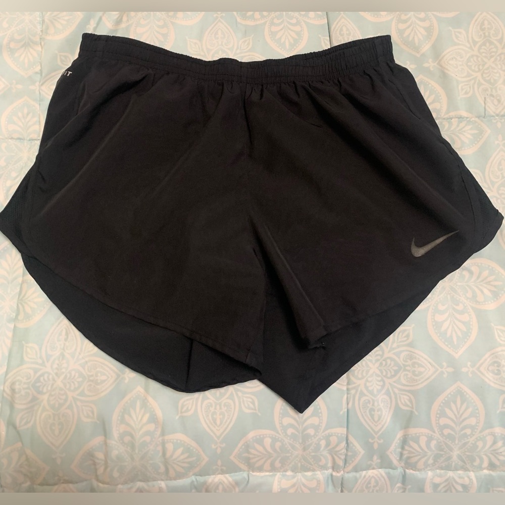 black nike running shorts